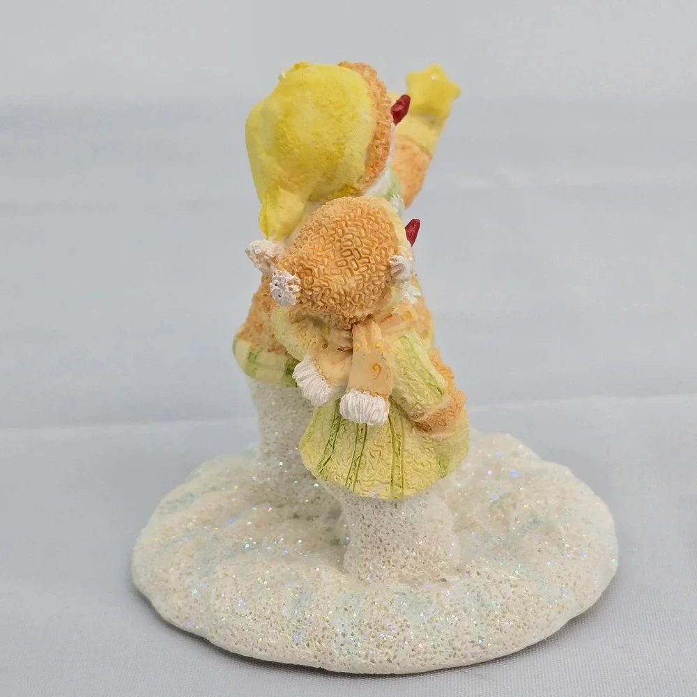 Russ Berrie Ice Sculptures Make A Wish Snowman Figurine 21367 Yellow Orange 3.5